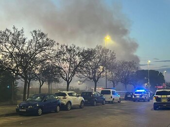 Un incendio en una fábrica