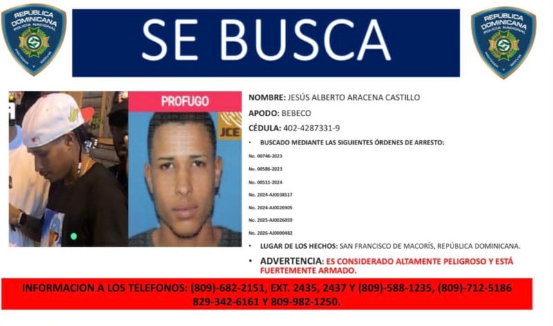 Jesús Alberto Aracena Castillo murió en el sector Cienfuegos tras un intercambio de disparos con agentes que lo buscaban por homicidios y robos. (Imagen: Listín Diario)