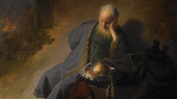 Jeremías lamentando la destrucción de