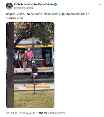 TransMilenio S. A. no se ha pronunciado hasta el momento luego del incidente - crédito @chibcholandia/X
