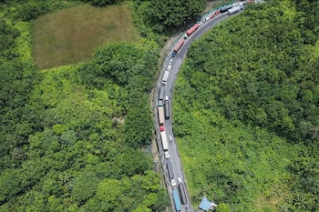 Las filas de tractomulas para