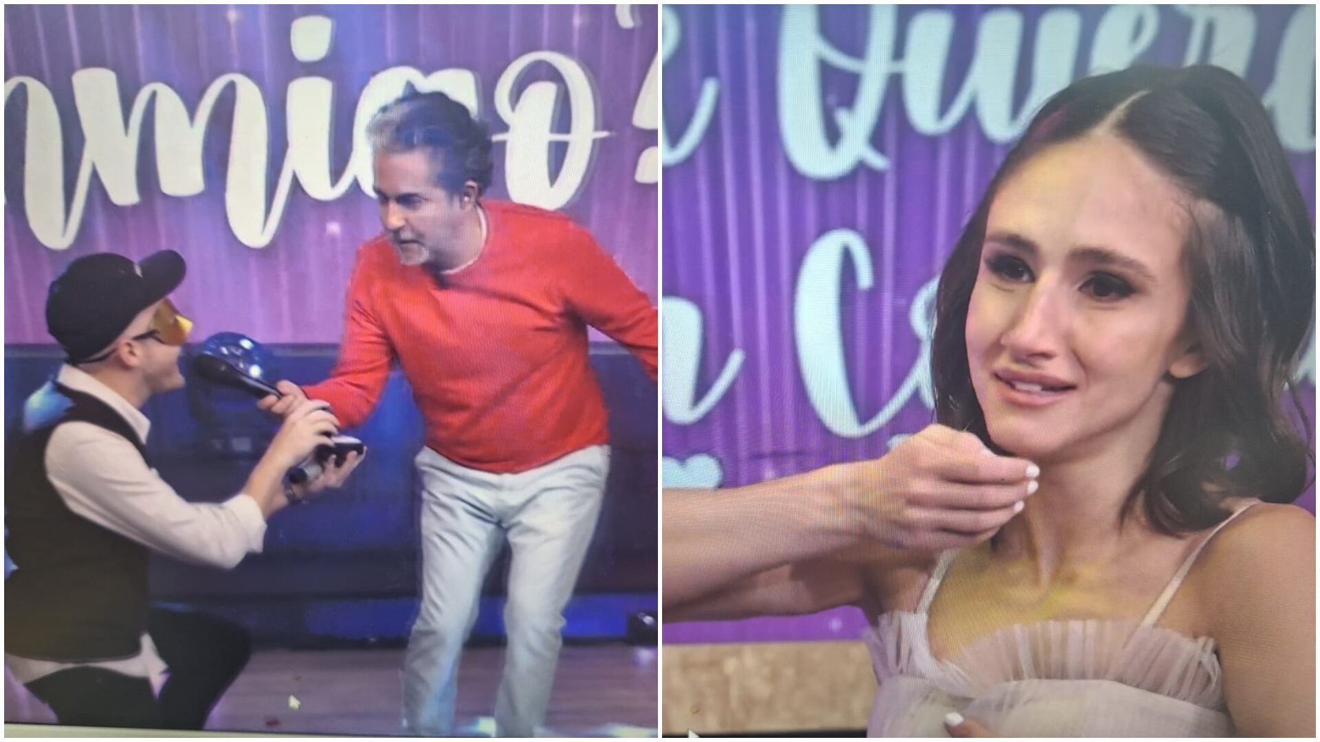 En 2023, Nashla Aguilar y Sebastián Sariñana se comprometieron en vivo en el programa Hoy. (Captura Programa Hoy)