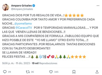 Tuit de Amparo Grisales
