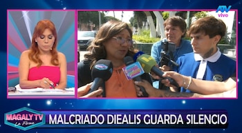 Diealis rompe su silencio y pide disculpas, pero Magaly no le cree. Captura: Magaly TV La Firme.