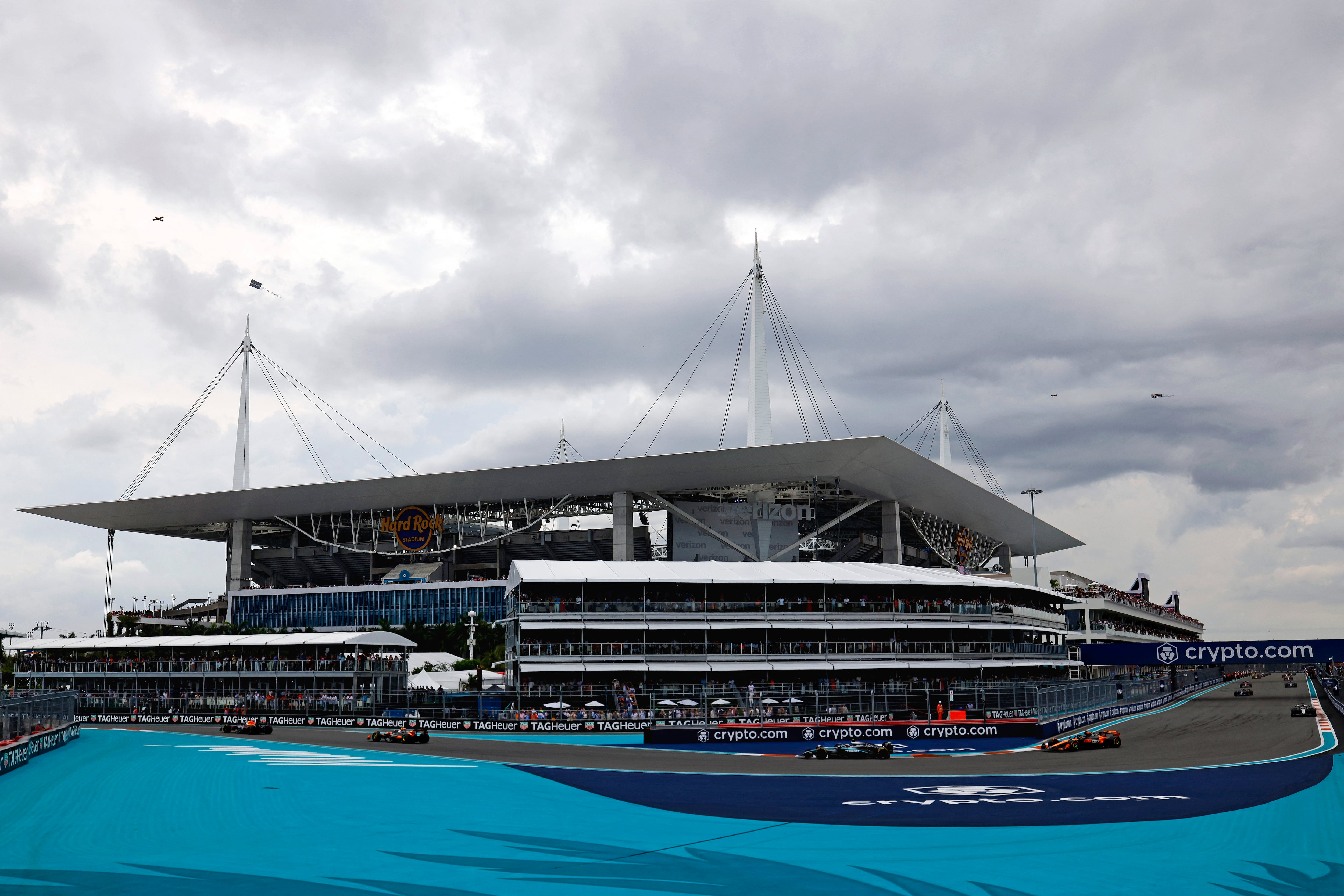 Las entradas para el Gran Premio de Fórmula 1 de Miami 2026 van desde USD 65 por un Campus Pass hasta USD 2.900 por un pase VIP de tres días (Peter Casey-Imagn Images)