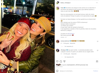 En su publicación, Thalía resaltó