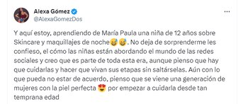 La usuaria Alexa Gómez aseguró