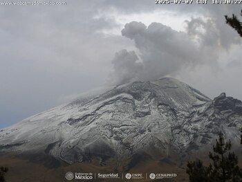 Monitoreo del Popocatépetl este 8