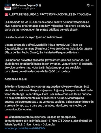 El comunicado diplomático instó a