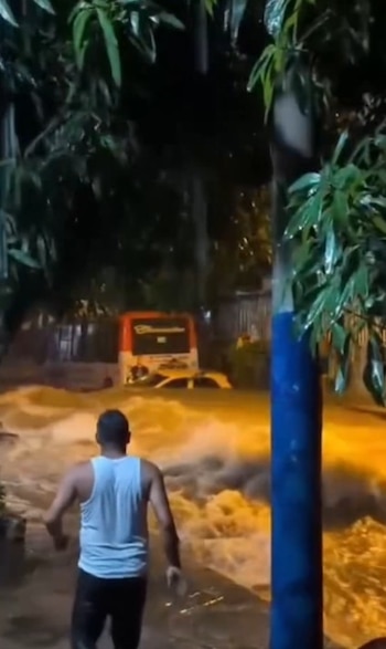 Las lluvias provocaron emergencias en los municipios de Soledad y Galapa durante las últimas horas- crédito Captura de video