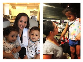 Hala Sabry (izq., con dos