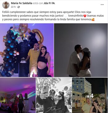 Publicación de María Fe junto