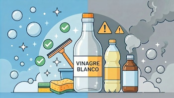Qué se puede mezclar con vinagre para limpiar y qué productos conviene evitar