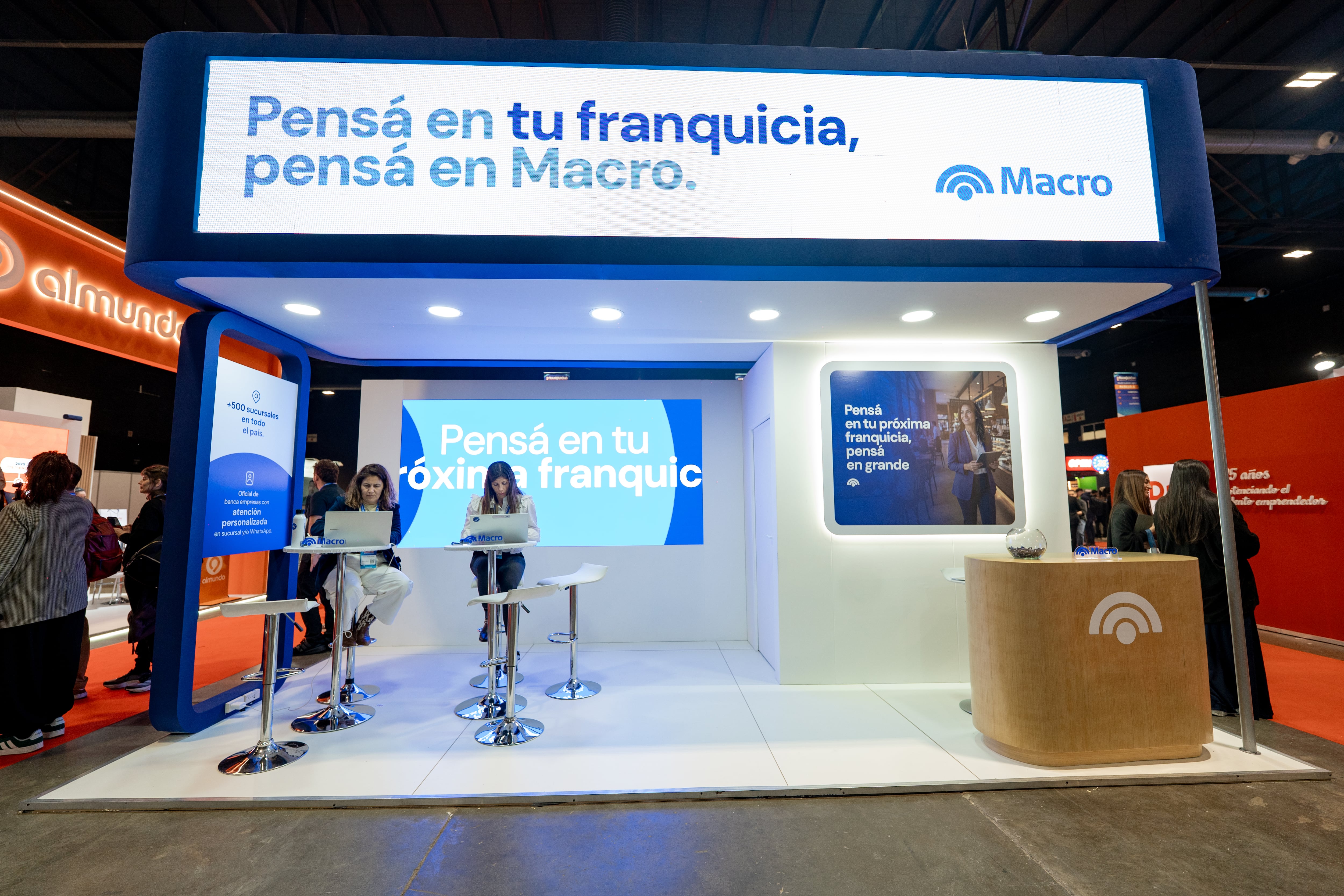 Banco Macro acompañó a franquiciantes y franquiciados con soluciones de crédito, medios de cobro y gestión digital durante la feria (Banco Macro)