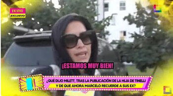 Milett Figueroa reaparece y descarta separación de Marcelo Tinelli.