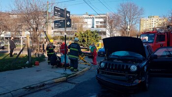 La combi volcó luego del