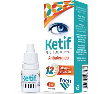 Ketif® gotas es un antialérgico