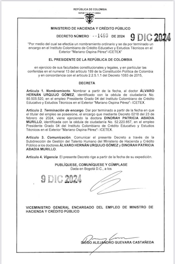 Gobierno nacional nombra de manera