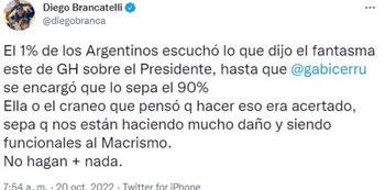 El mensaje del periodista en