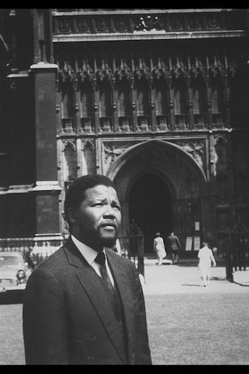 Un joven Nelson Mandela durante