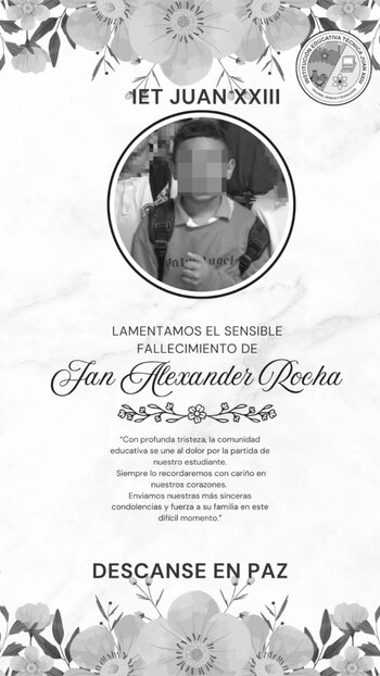 Con este mensaje de condolencia,