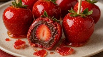 Morango do Amor: prepara en casa las irresistibles fresas brasileñas con brigadeiro y caramelo rojo crujiente