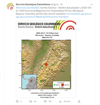 El evento sísmico no dejó