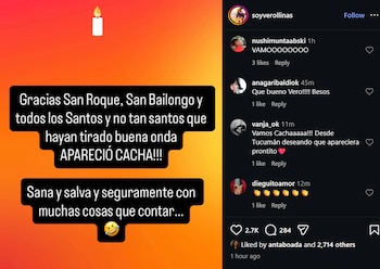 Con emoción, la actriz compartió un breve posteo donde anunció la aparición de su querida mascota (Instagram)