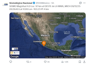 El temblor se registró en