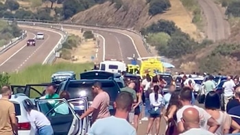Un motorista fallece en un accidente de tráfico en la A-5, cerca de Escurial (Cáceres)