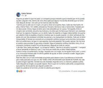 El texto que publicó Carlos