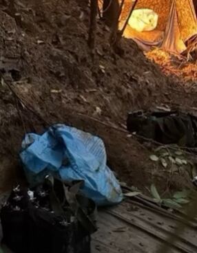 El búnker subterráneo del ELN, ubicado en la vereda Angalina de Tibú, funcionaba como refugio y centro de planeación de acciones delictivas - crédito IG