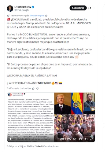 Periodista de EE. UU. reacciona a victoria de Abelardo de la Espriella