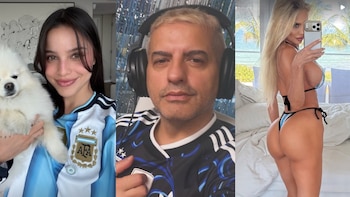 Así palpitan los famosos Argentina versus Inglaterra: postales familiares, euforia y aliento para Messi