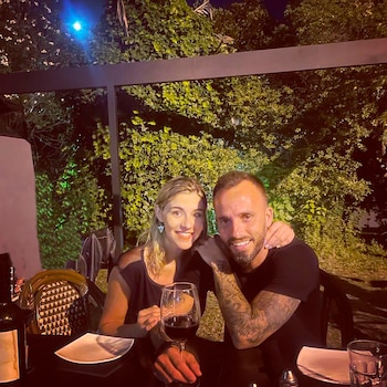 La pareja disfrutó de la