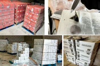 Paquetes decomisados por autoridades federales