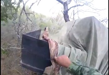 Los efectivos usaron un cuchillo