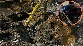 Conductor cayó a un hueco por seguir su GPS en Ibagué: la ciudadanía pide intervención vial