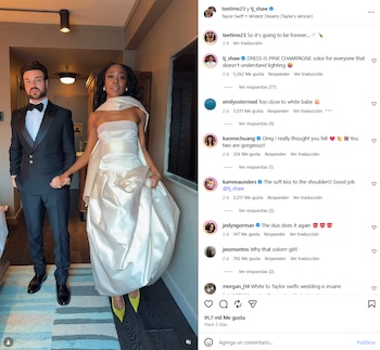 Polémica en la boda de Taylor Swift por el vestido de una de sus bailarinas del Eras Tour