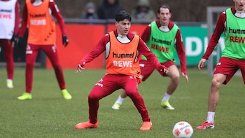 Felipe Chávez entrenando por primera