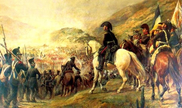 Don José de San Martín en la caravana libertadora previo a la Independencia del Perú