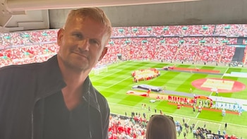 Alfie Haaland protestó por los fallos arbitrales en el partido de cuartos de final del Mundial entre Inglaterra y Noruega (Instagram)