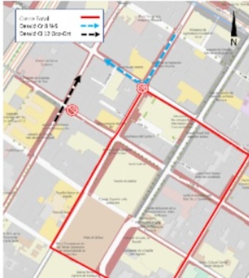 Cierres viales perímetro Plaza de