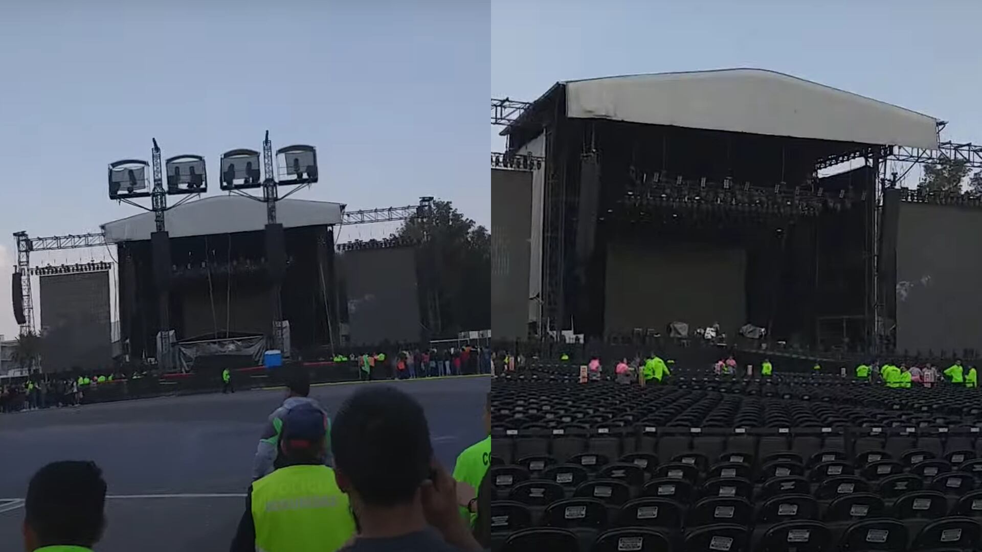 Estas son dos posibles vistas desde Estadio GNP en el Foro Sol (youtube: capturas de pantalla)