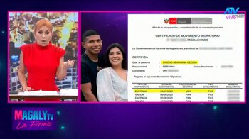 Ana Siucho regresó a Lima con sus hijas para que vean a Edison Flores. Captura Magaly TV La Firme