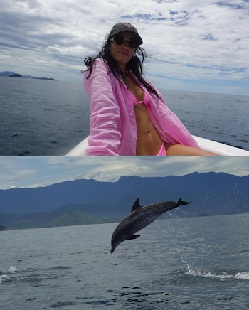 Entre olas y atardecer, una