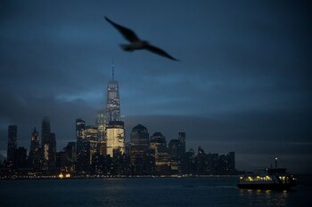 El horizonte del bajo Manhattan