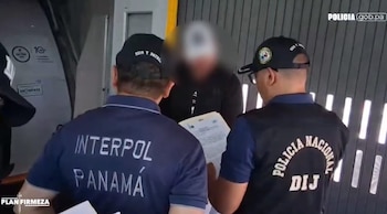 Jorge Antonio Zurita, alias “Gordo Pibe”, llegó a Panamá bajo custodia de Interpol tras ser extraditado desde Colombia. Tomada de X
