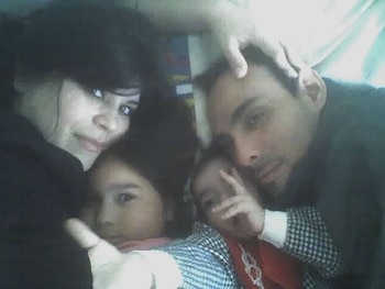 La folclorista junto a Sergio