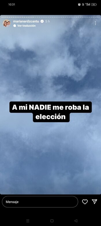 Mariana Rodríguez lanzó una advertencia